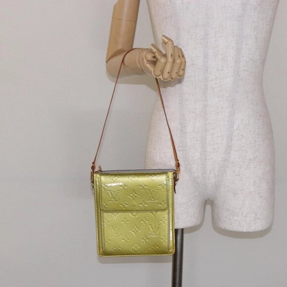 LOUIS VUITTON Monogram Vernis Motto Accessory Pouch Gris M91030 LV Auth BA5061 - Picture 1 of 16